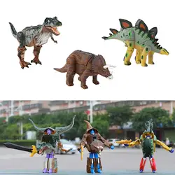 Juguete dinosaurio transformable tipo robot de plástico para niños