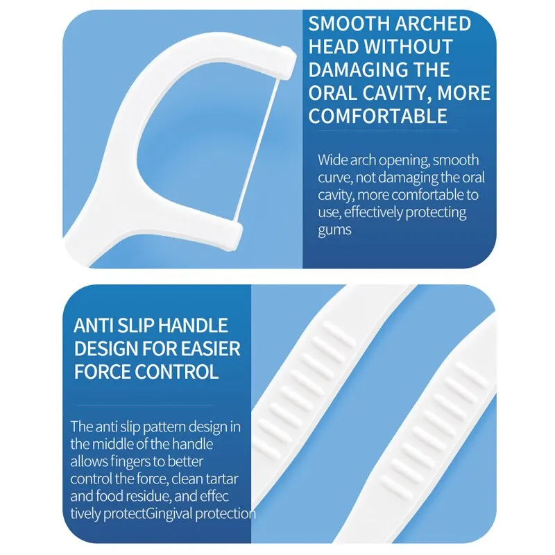 Hilo dental y palillos de plástico para higiene bucal - imagen 2