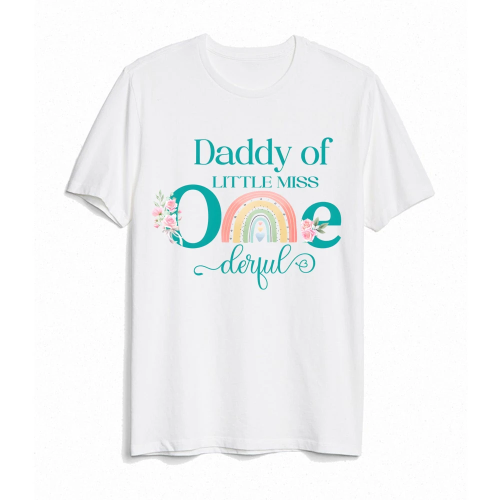 Miss One Derful Camiseta arcoíris para niña de algodón suave y cómoda - imagen 2