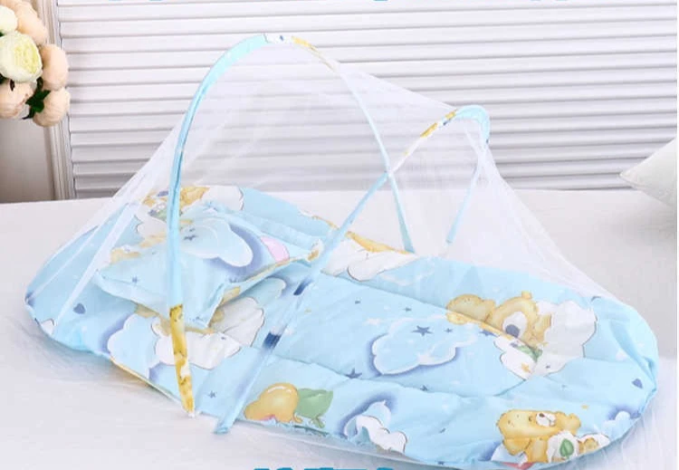 Mosquiterapliégable con colchón y almohada vista frontal