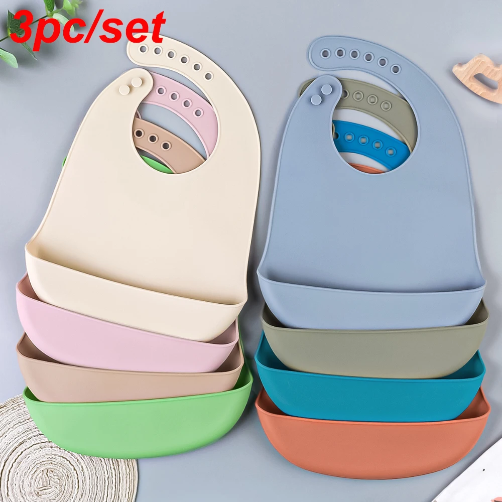 Babero ajustable impermeable con dibujos de animales para bebé - imagen 3
