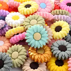 Cuentas mordedoras de silicona para bebé 20 mm - Flor Margarita