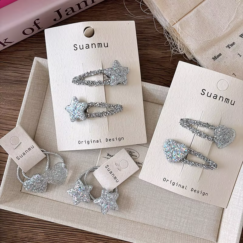 Diadema de estrella plateada para niña, estilo princesa y pony