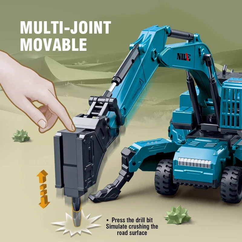 Juguete excavadora inercial deformable – Camión de ingeniería - imagen 3