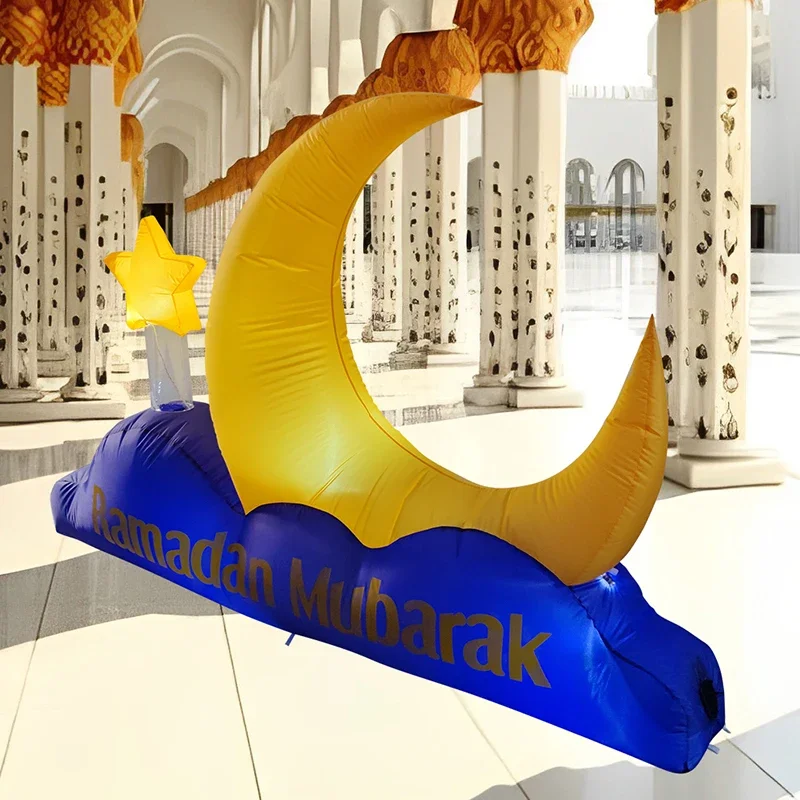 Decoración inflable de Ramadán para casa con luna y estrellas - imagen 4