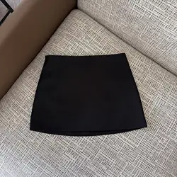 Falda gris de cintura alta ajustada a la cadera para verano mujer