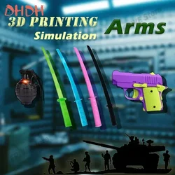 Katana extensible mini para juegos de rol con pistola simulación