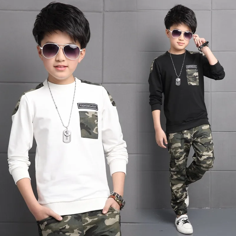 Chándal primavera para niños con sudadera y pantalón camuflaje - imagen 3