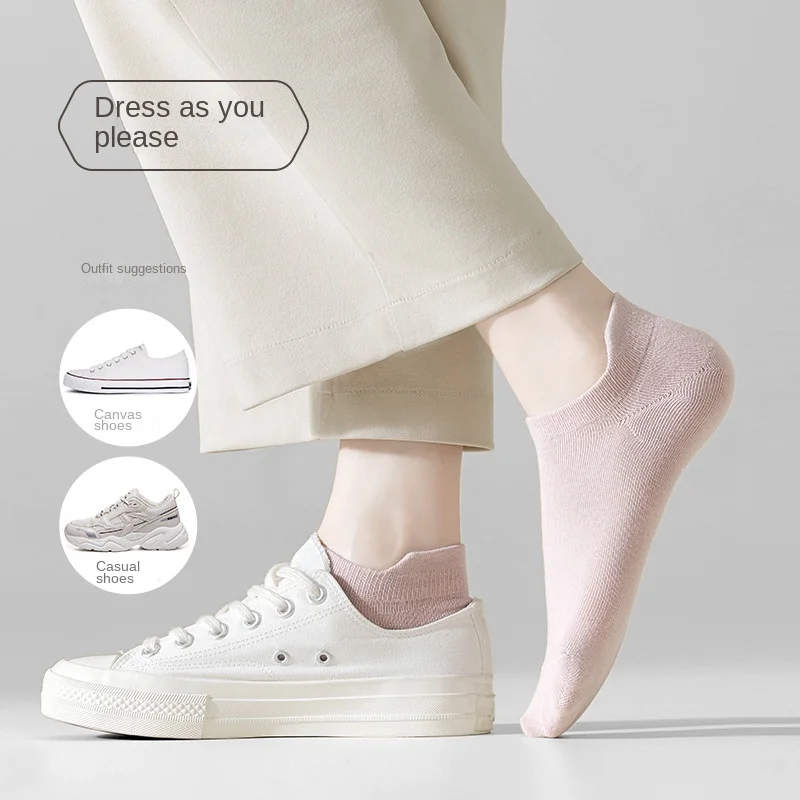 Calcetines tobilleros de algodón transpirables para mujer, cómodos - imagen 2