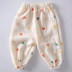 Pantalones antimosquitos de verano estilo harem para niños y niñas