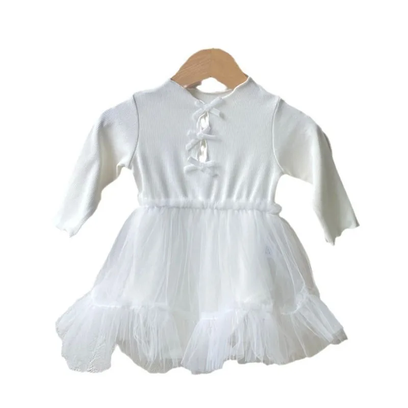 Vestido de malla con lazo para niña MILANCEL – Primavera - imagen 5