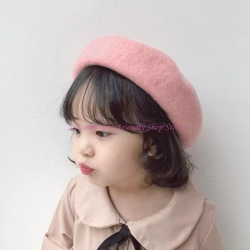 85AE Gorro de niña vintage acolchado, cómodo y suave - imagen 2