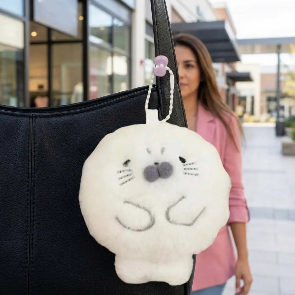 Llavero peluche foca con anilla metálica, regalo para niñas - imagen 2