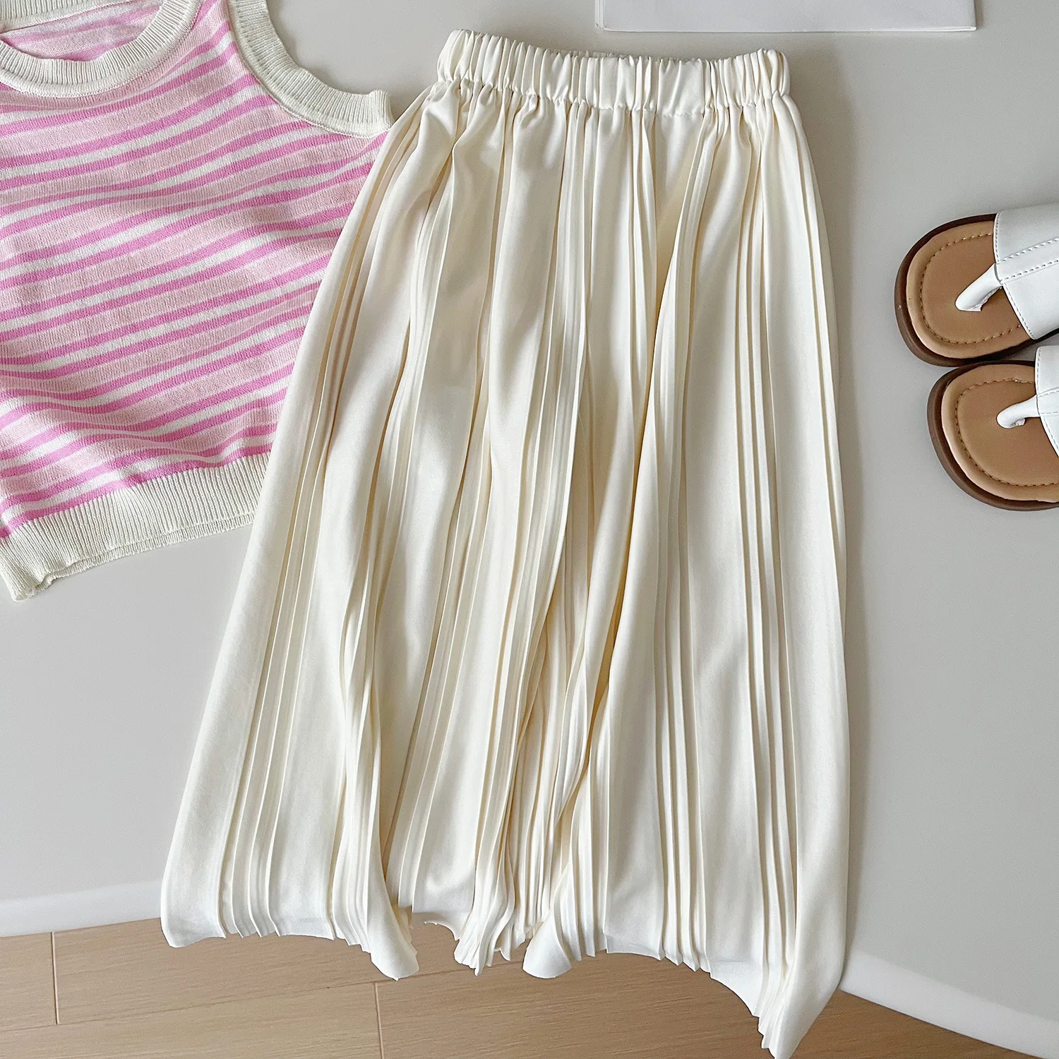 Conjunto verano niña de rayas: top sin mangas y pantalón suelto - imagen 5
