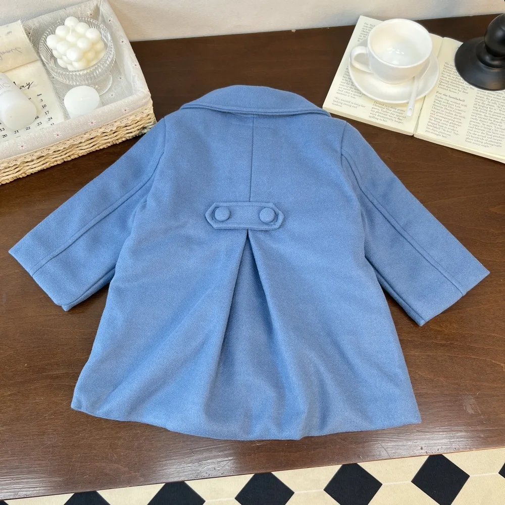 Abrigo lana invierno niños – Doble botonadura media verga - imagen 5