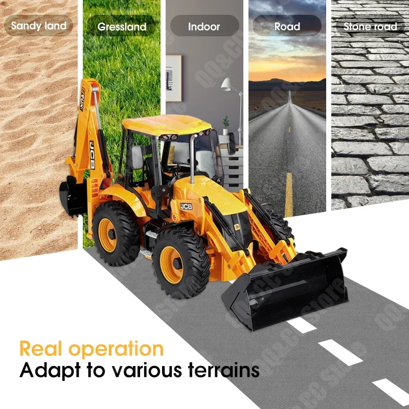 Excavadora RC teledirigida DOBLE E E589 bulldozer para niños - imagen 2