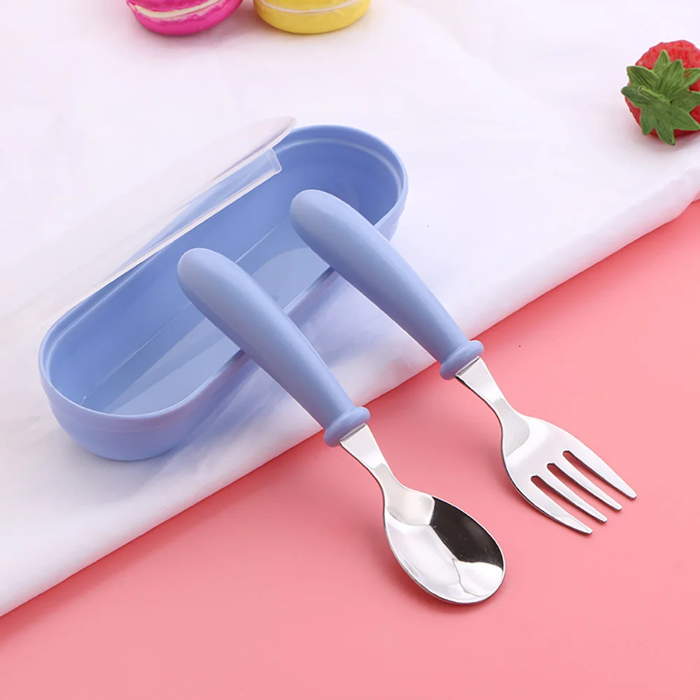 Vajilla de acero inoxidable para bebé con dibujos infantiles - imagen 2