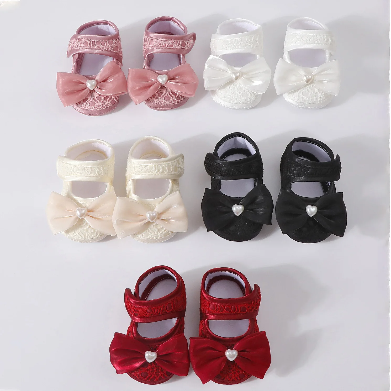 Zapatos antideslizantes para bebé antes de caminar con perlas - imagen 2