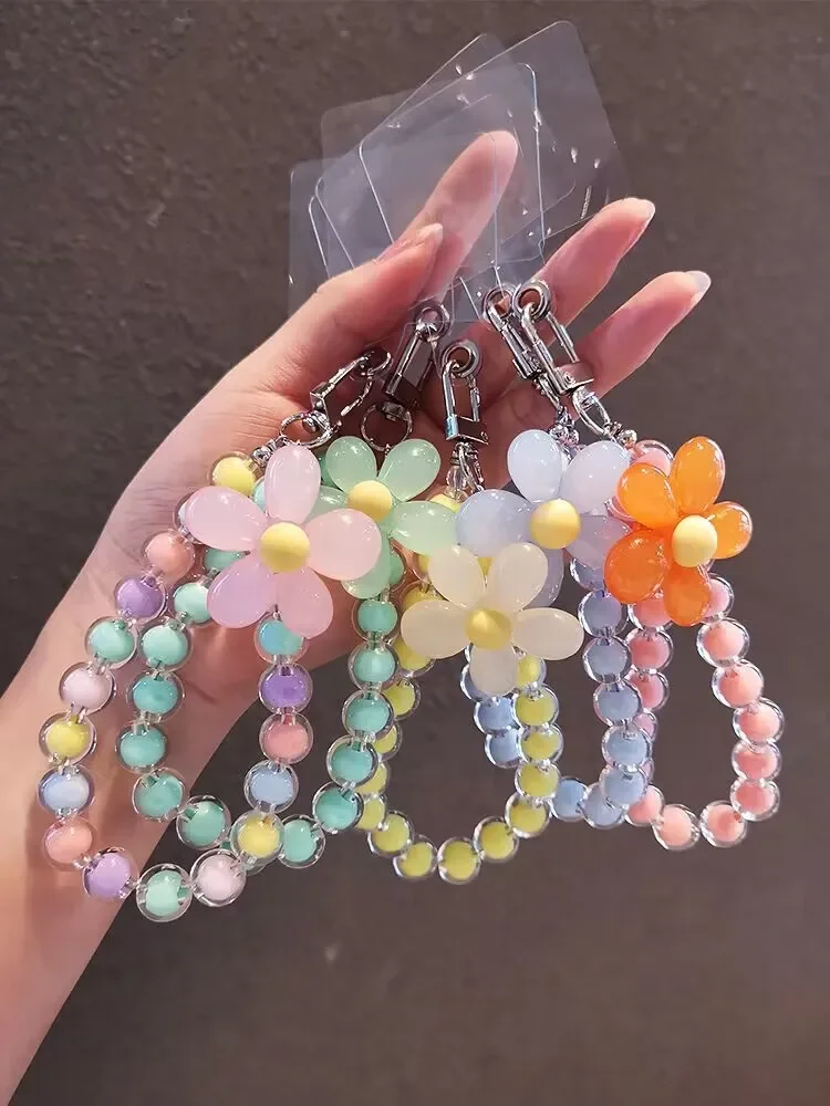 Cordón color macarrón con abalorio floral