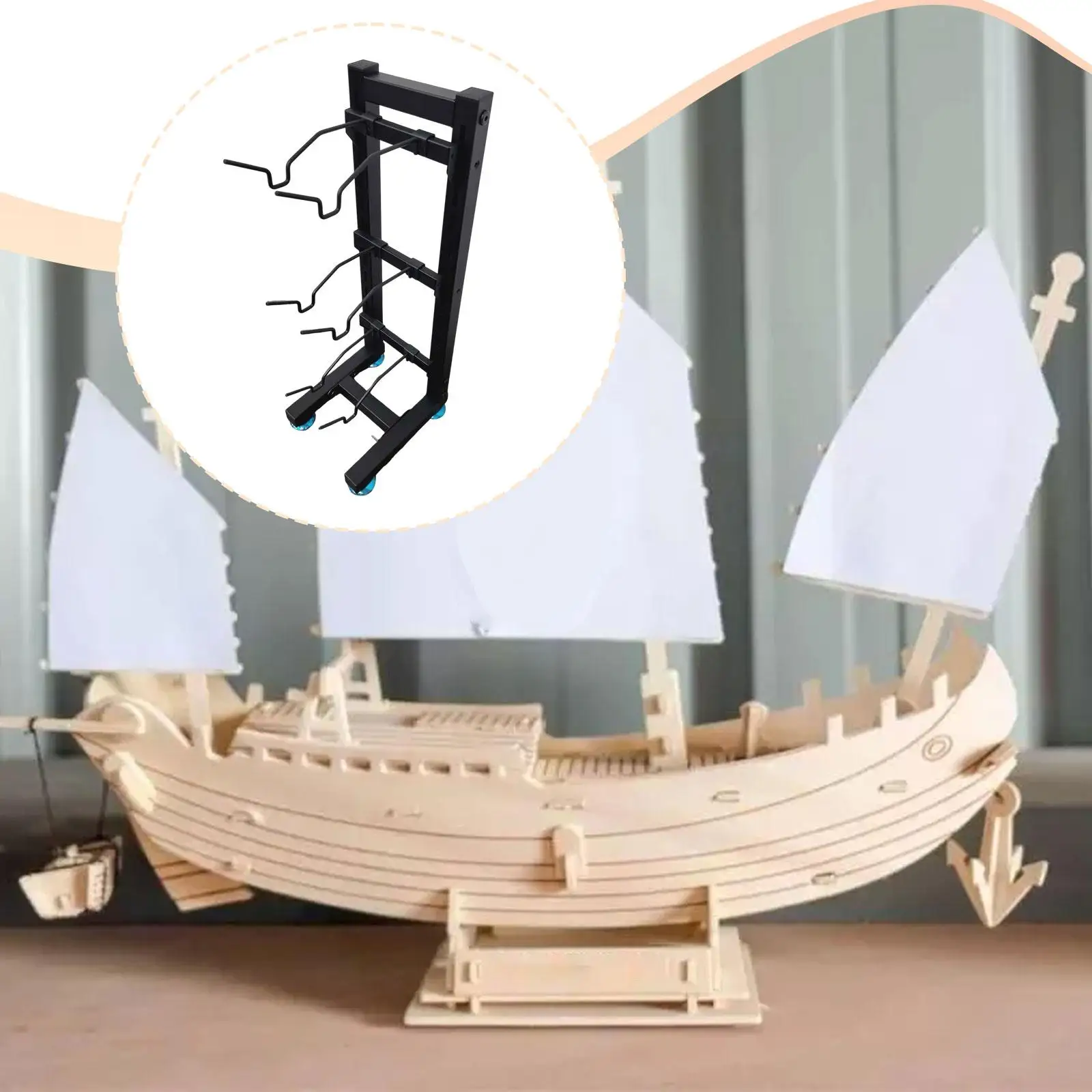 Estante ajustable para barcos RC como organizador de salón - imagen 2
