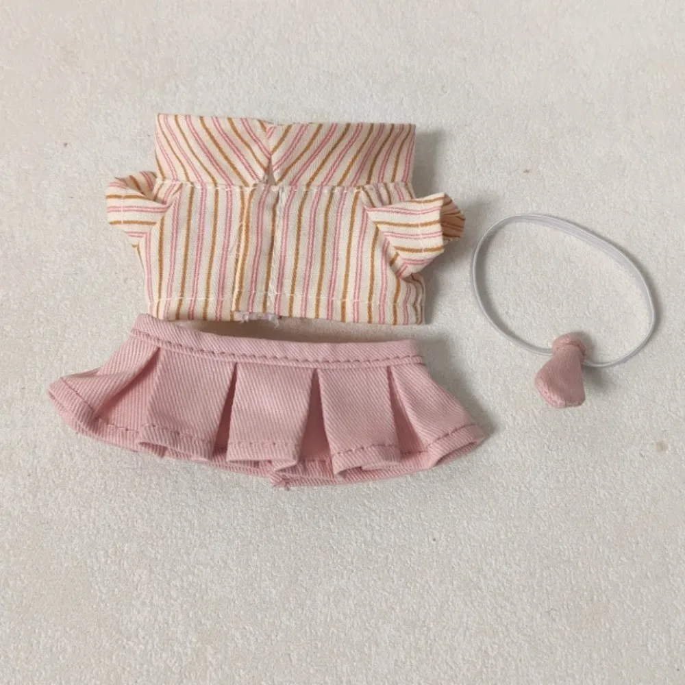 Conjunto de ropa para muñeca de algodón: falda y camisa