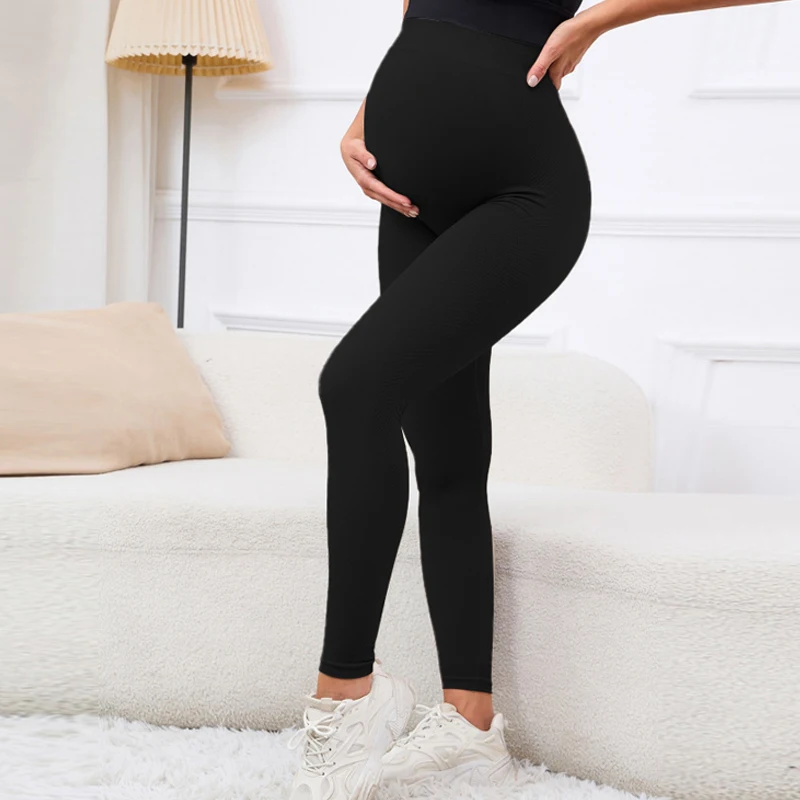 Mallas premamá de cintura alta con soporte abdominal - imagen 3