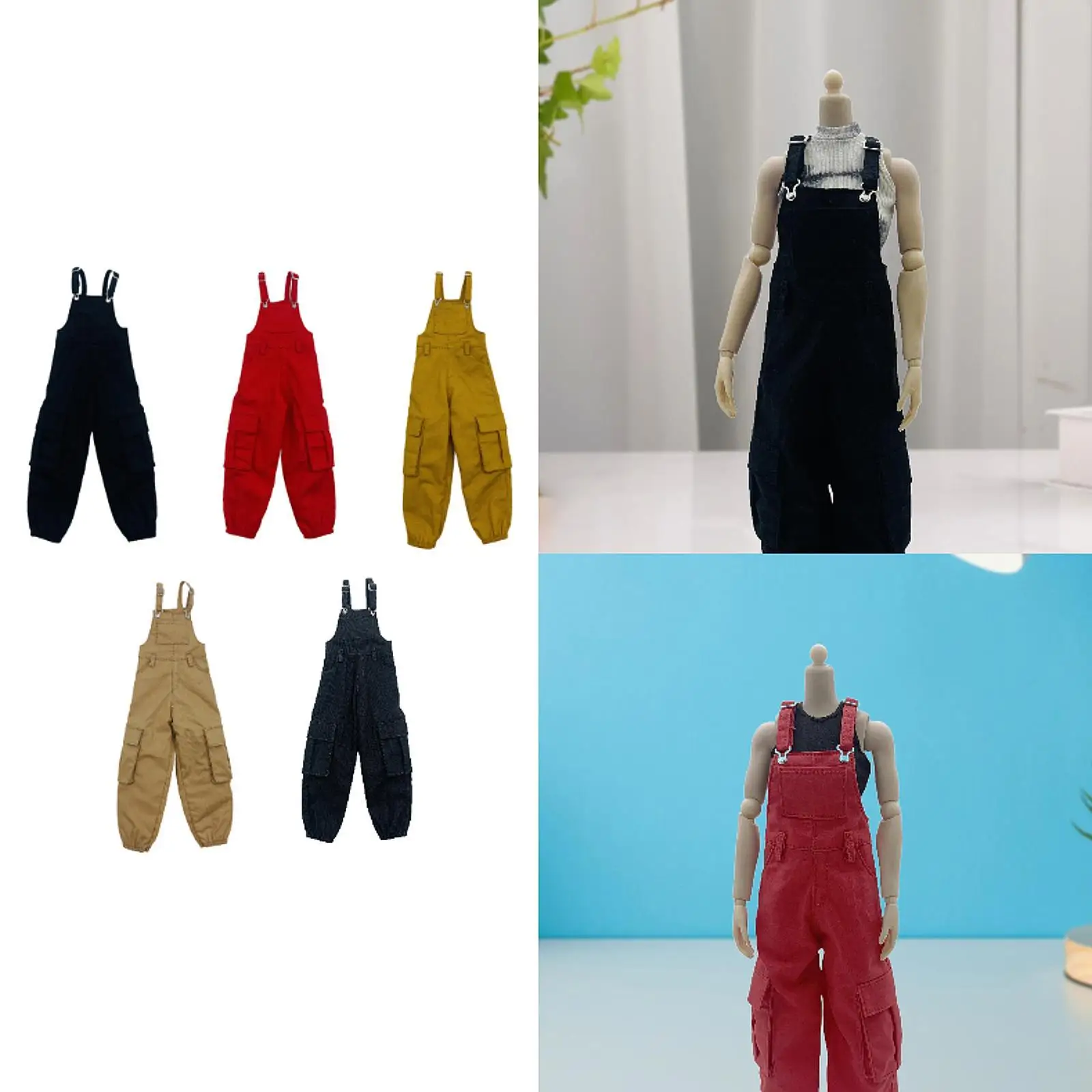 Conjunto de ropa para muñecas de mezclilla: pantalón largo y traje