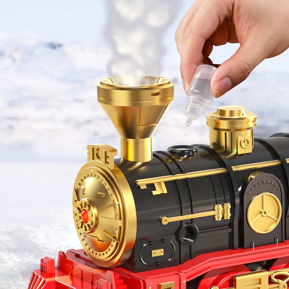 Tren eléctrico con locomotora de vapor en fundición a presión - imagen 2