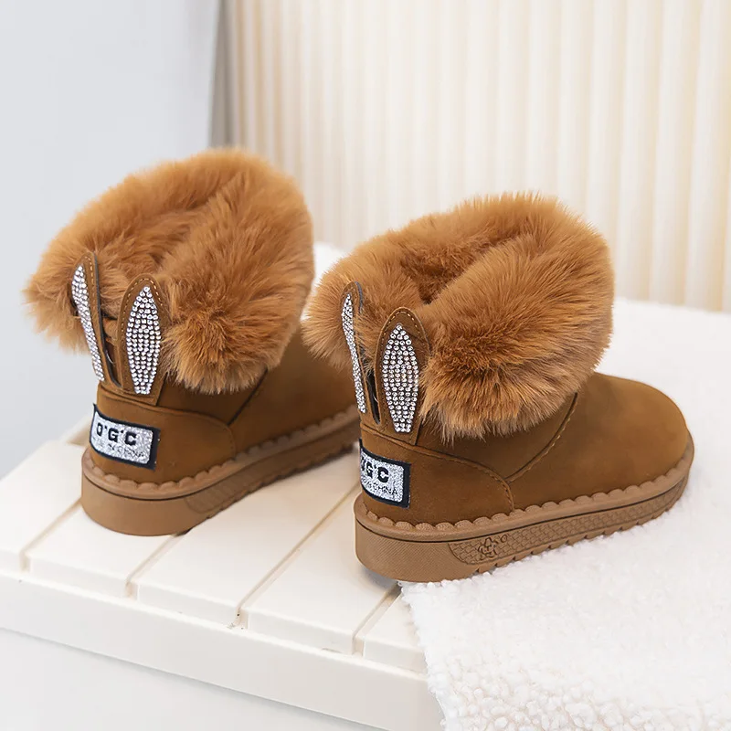 Botas de nieve en felpa para niños con orejas tipo conejo - imagen 5