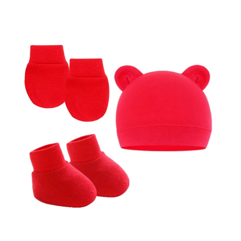 Gorro con orejas y calcetines para bebé recién nacido 0-6 meses - imagen 4