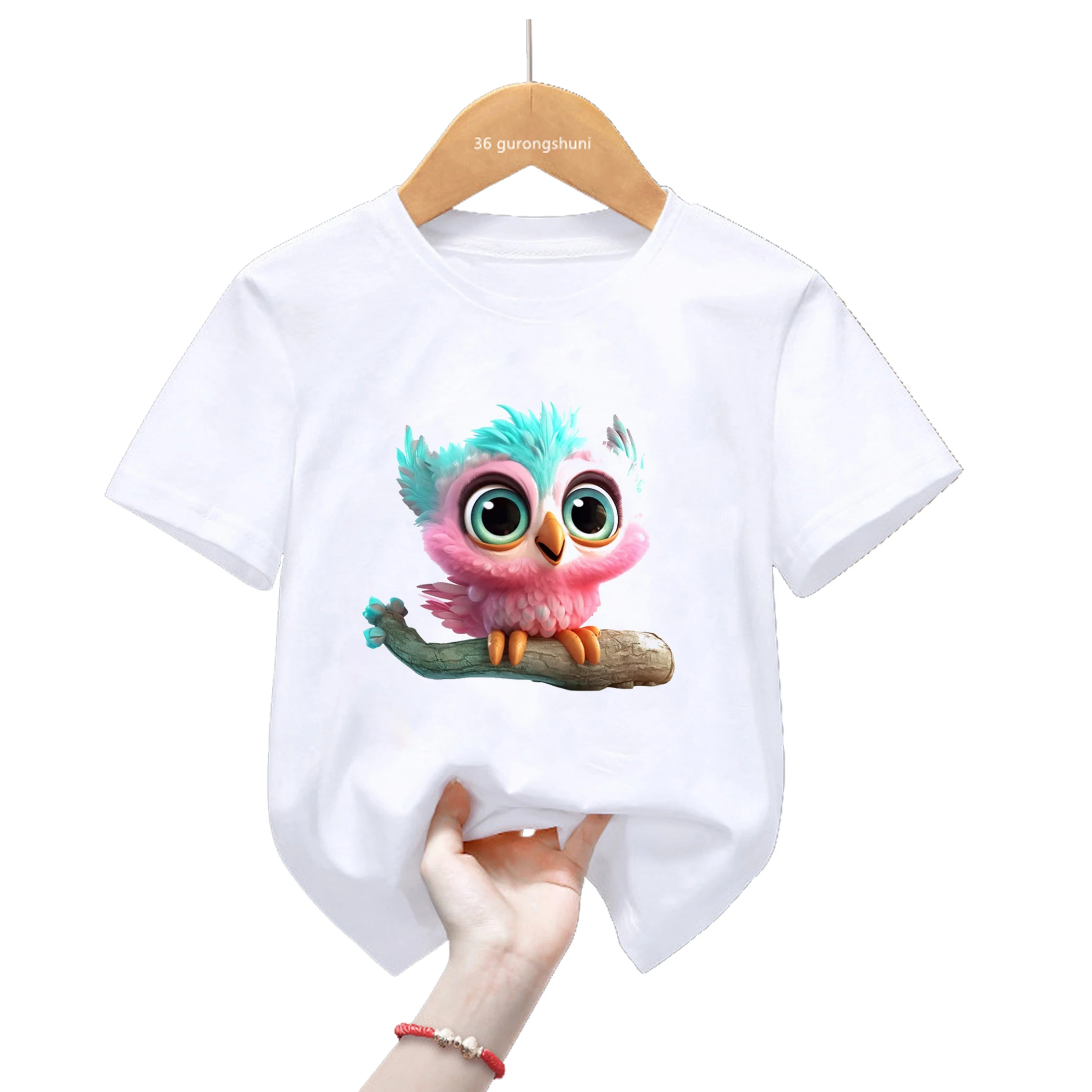 Camiseta de algodón estampado con animales para niños pequeños - imagen 2