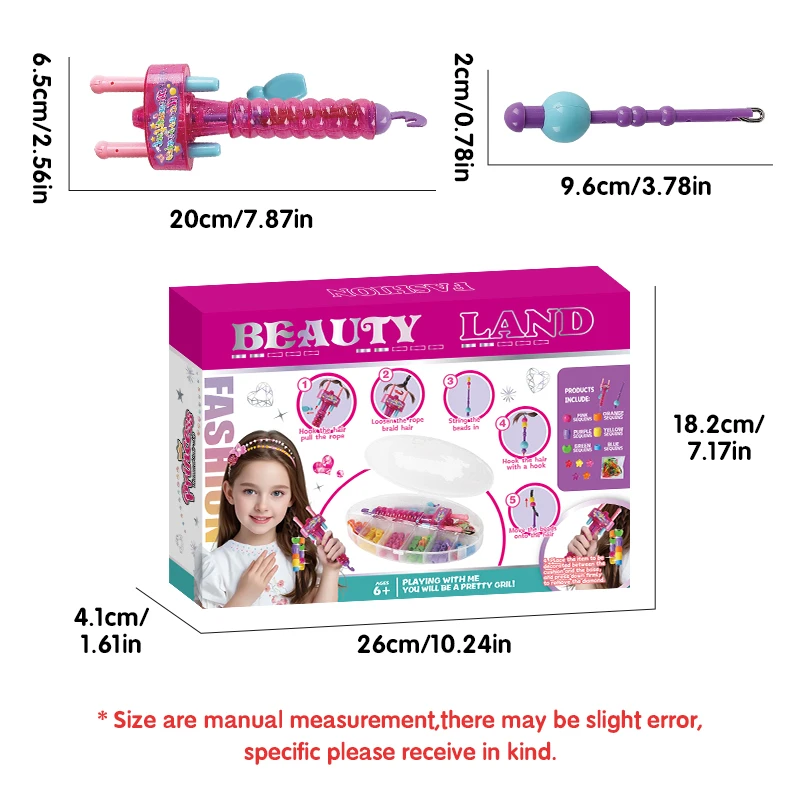 Kit de trenzas de peinado para niñas – accesorios con cuentas - imagen 3