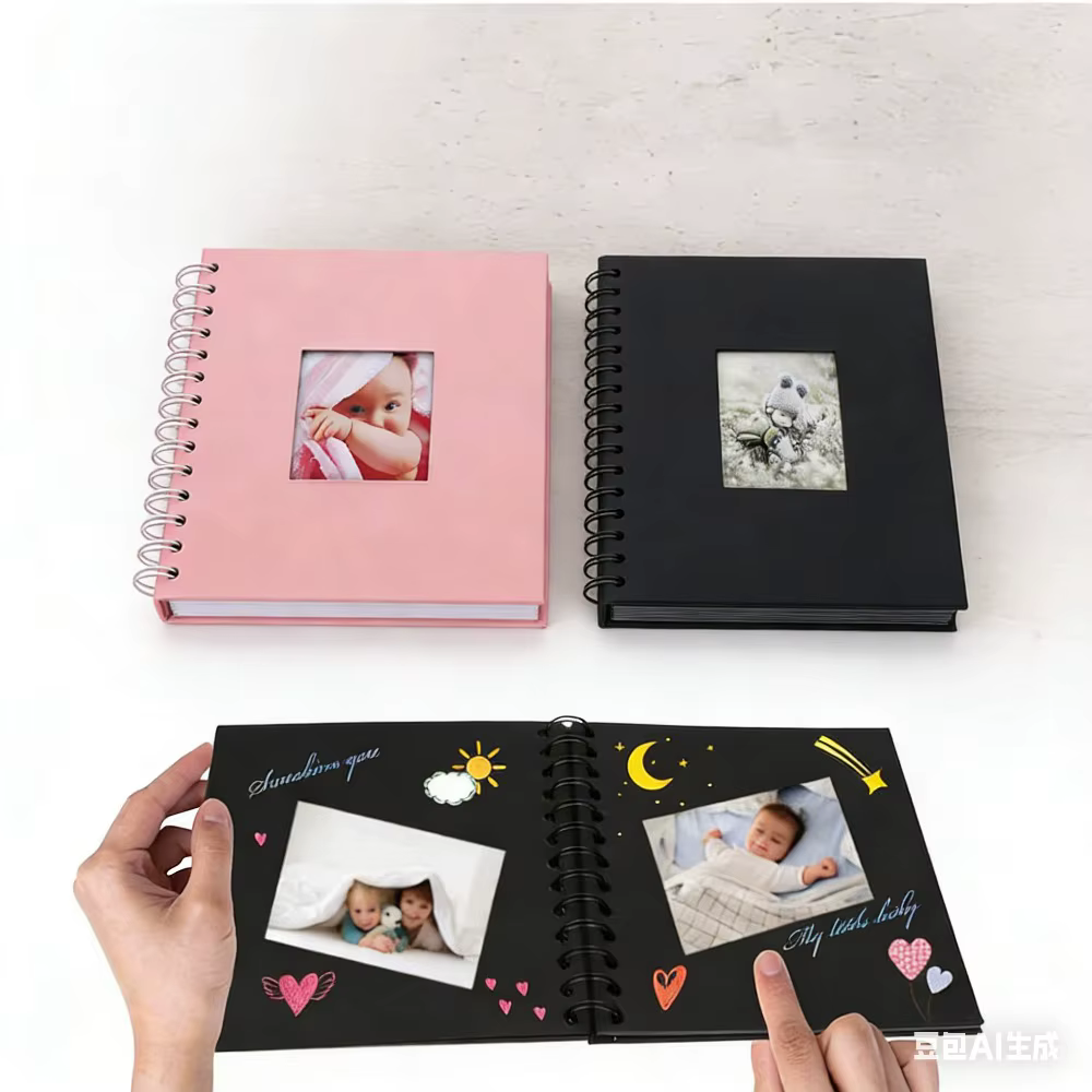 Álbum de fotos para bebé con bolsillos y diario de hitos de recuerdos - imagen 2