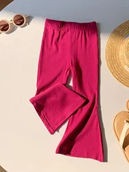 Pantalones acampanados de niña pequeña con cintura elástica