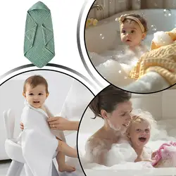 Albornoz bebé con capucha algodón secado rápido baño y playa