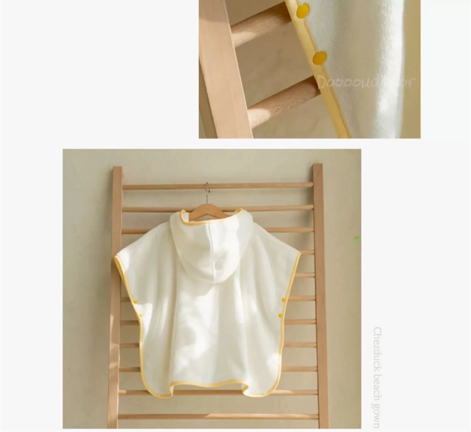 Diseño de toalla con capucha para recién nacidos