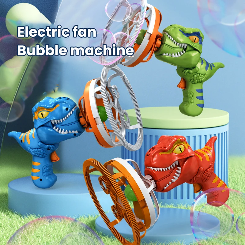 Soplador de burbujas con dinosaurio para niños – Eléctrico portátil - imagen 5