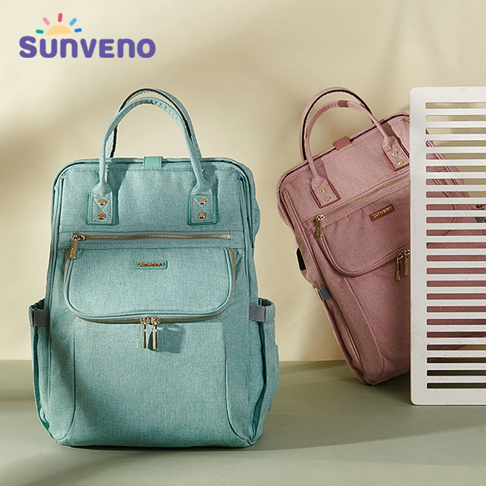 Sunveno Bolsa de pañales con cambiador – Mochila práctica para viajes - imagen 2