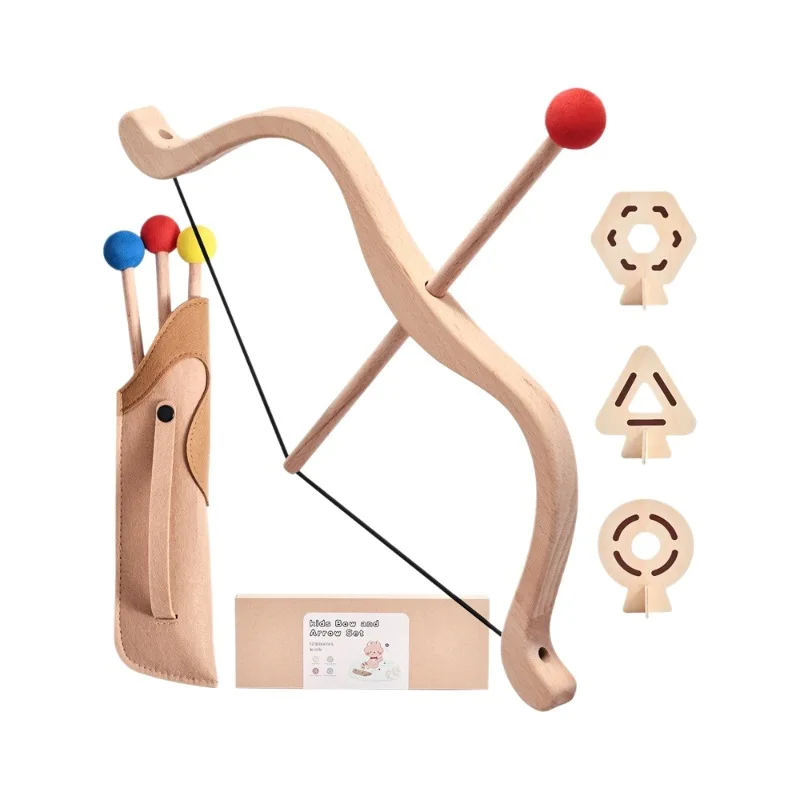 Juguete de arco y flecha de madera para niños – tiro educativo - imagen 2
