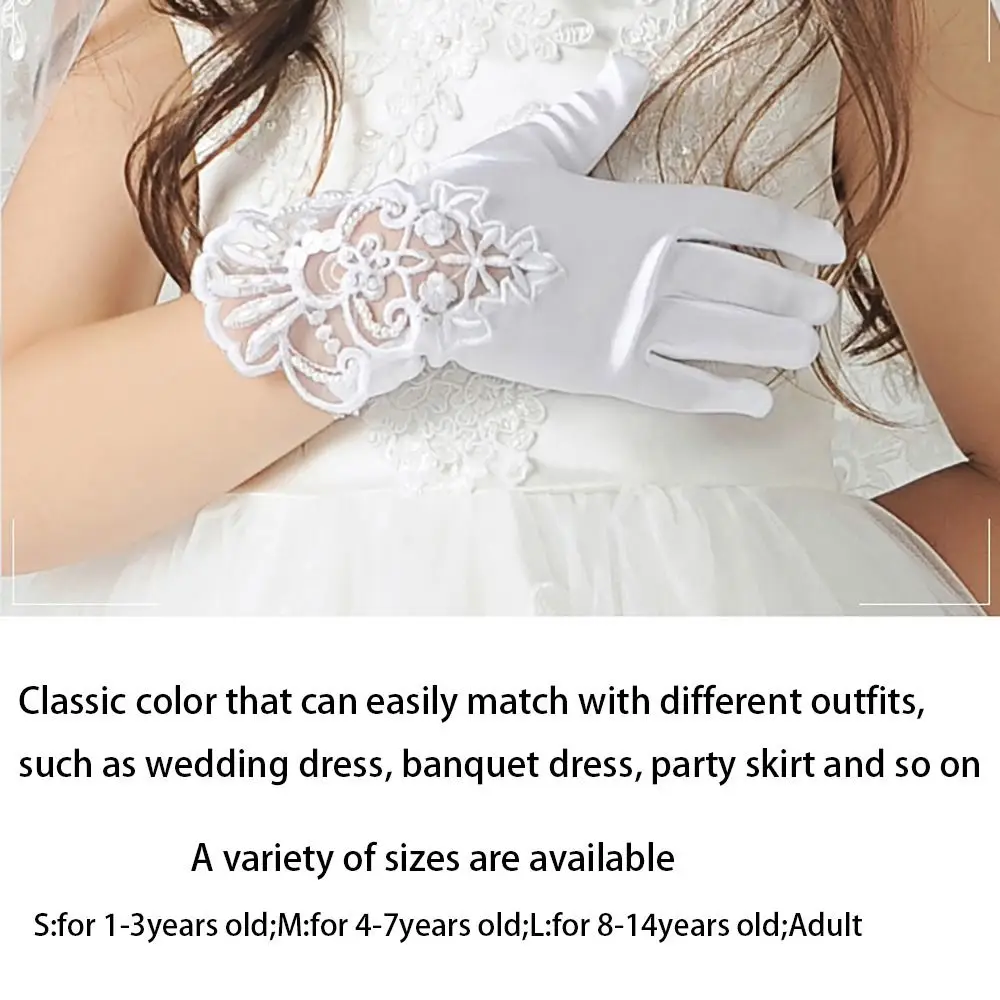 Guantes para niña de boda con flores – Estilo princesa - imagen 5
