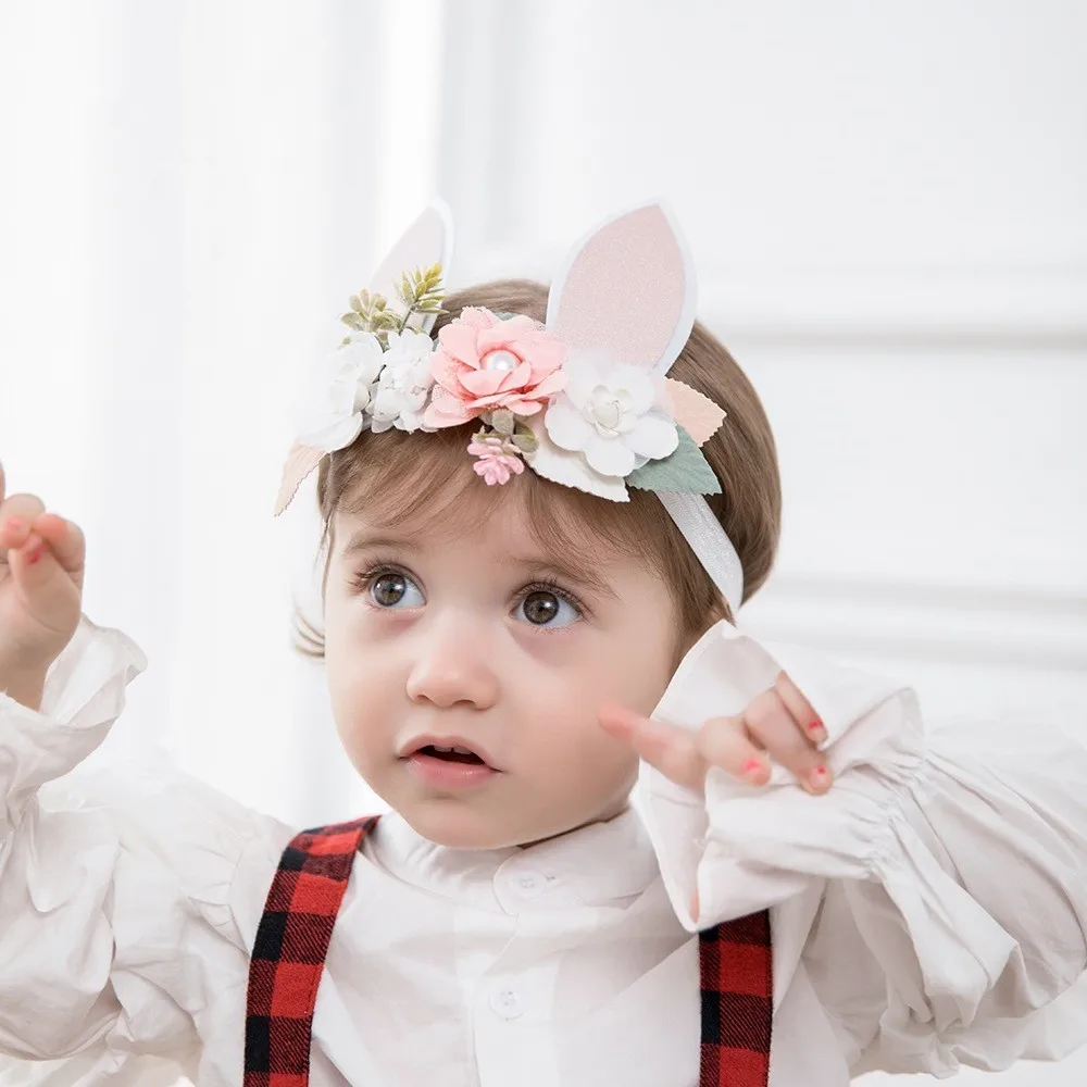 Diadema orejas conejo para bebé recién nacido – Suave y cómoda - imagen 5