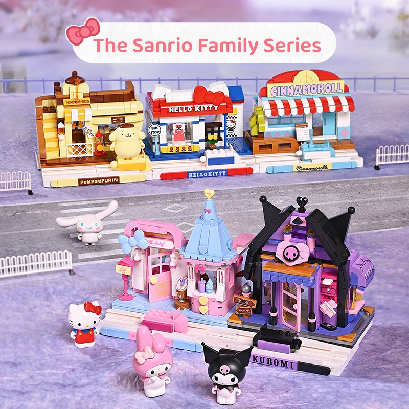 Set de bloques de construcción Sanrio con personajes Hello Kitty y amigos