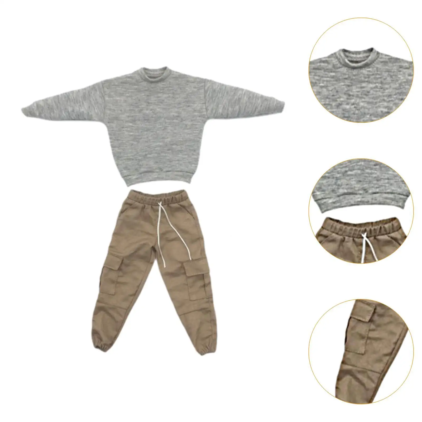 Ropa para muñecas masculina: sudadera y pantalón para acción