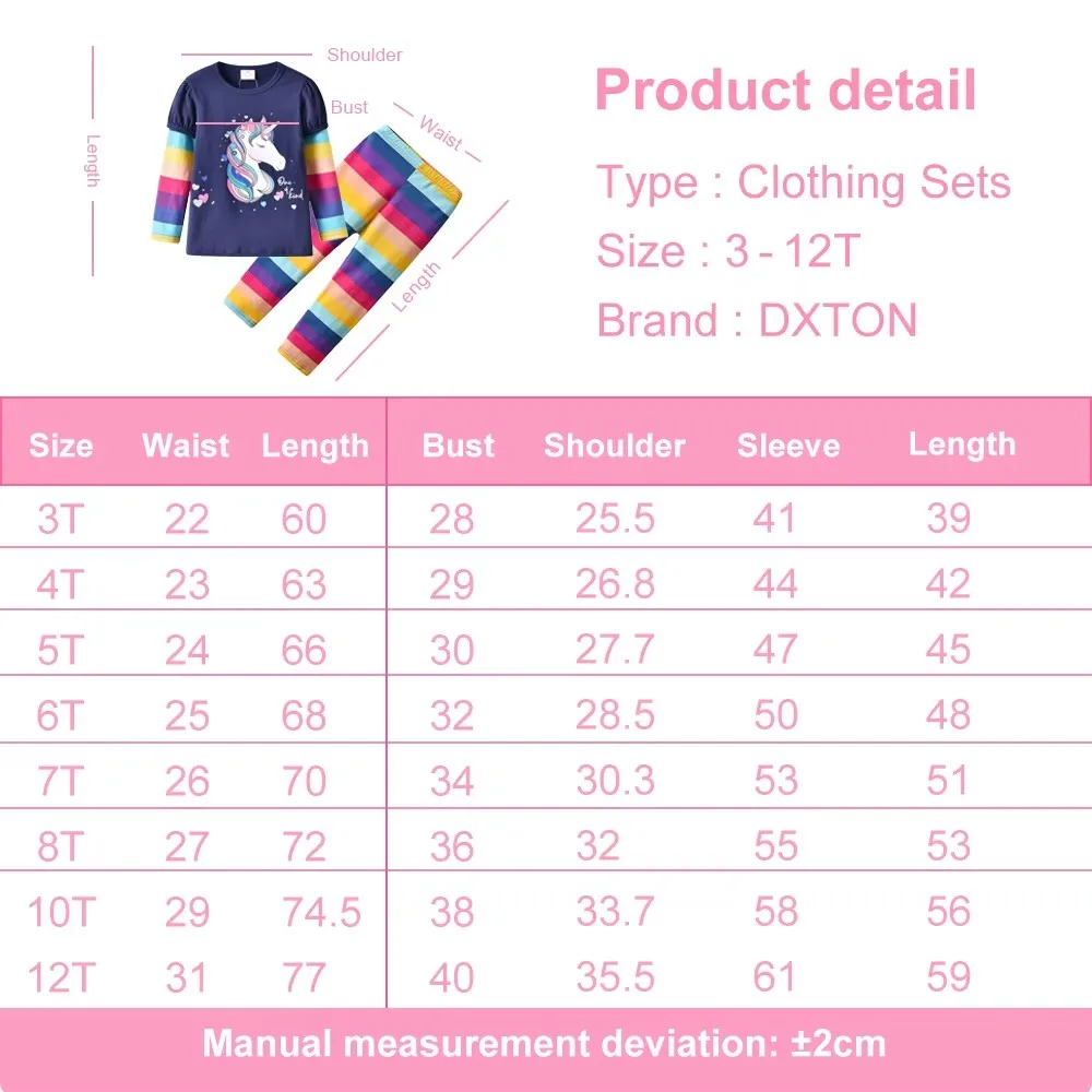 Conjunto infantil DXTON rayado de manga larga