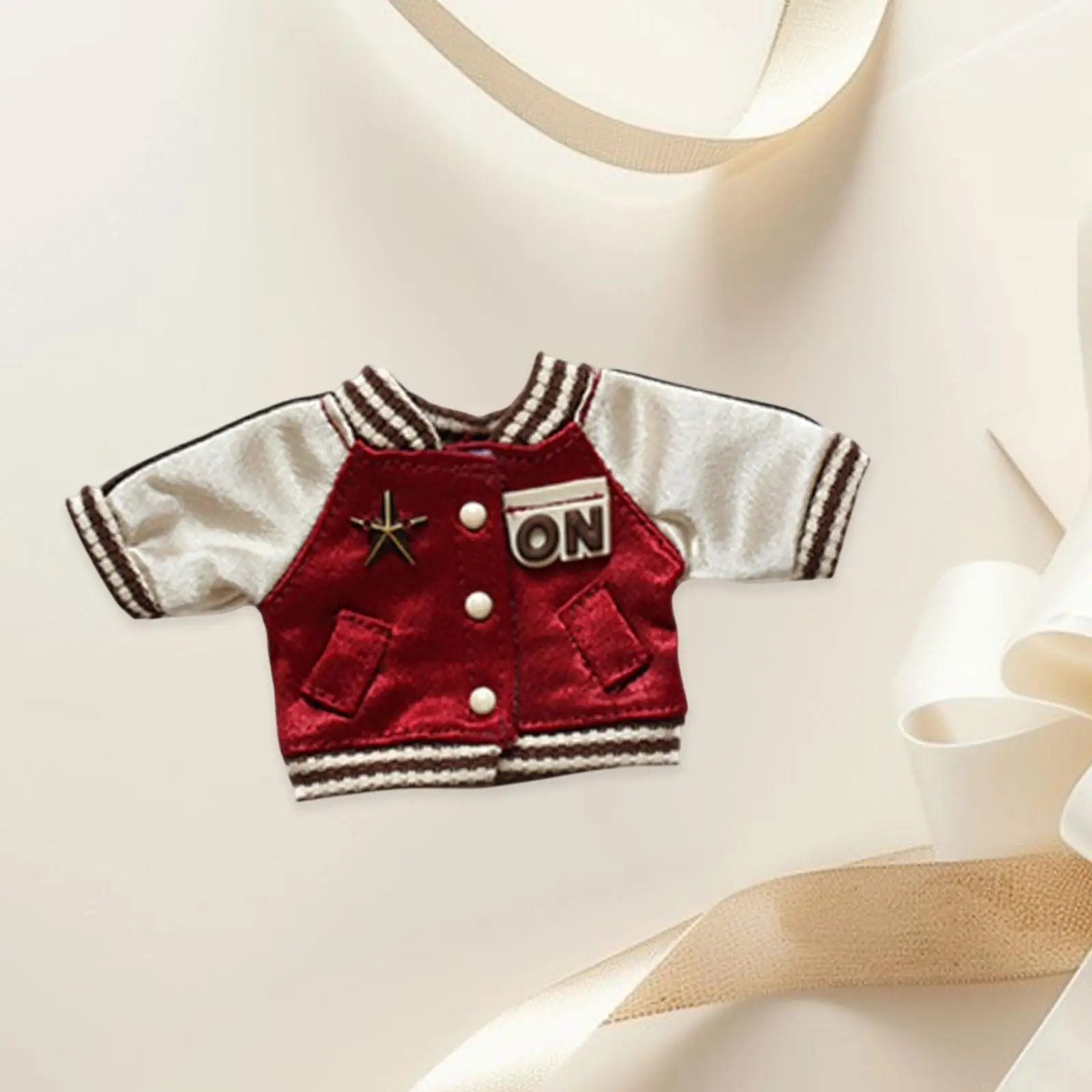 Chaqueta para muñeca de peluche niña, abrigo suave artesanal - imagen 5