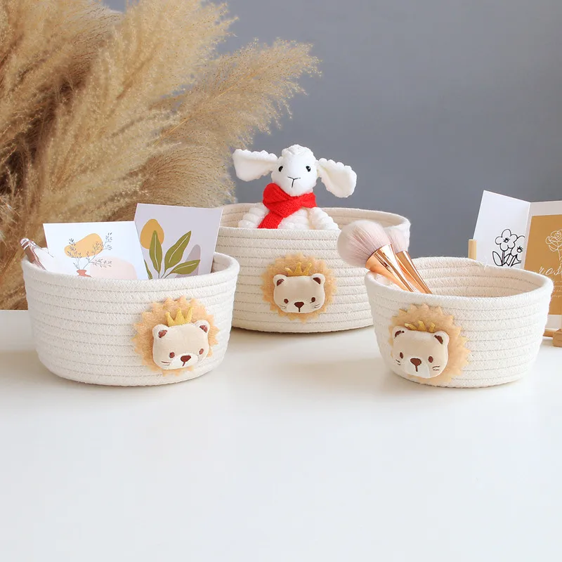 Cesta de almacenamiento infantil con animales – Organizador para juguetes o colada - imagen 4