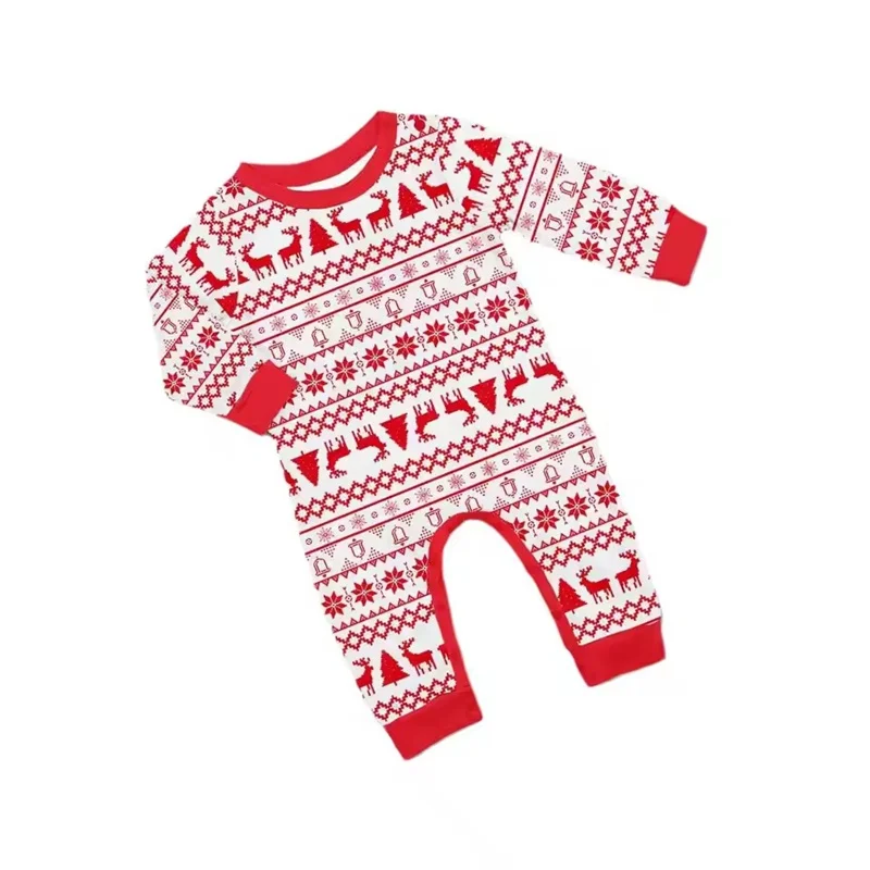 Pijama navideño a juego para niños y familia, cuello redondo - imagen 5