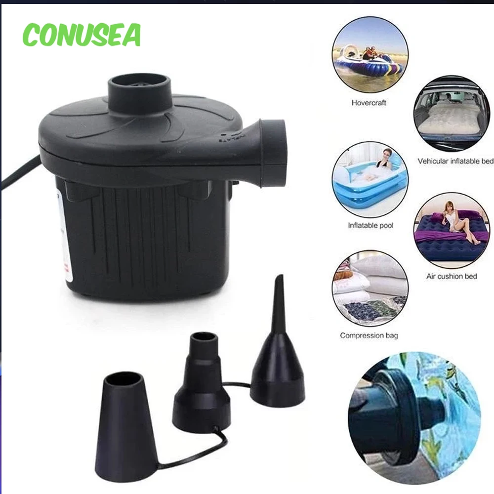 Bomba eléctrica para inflables de piscina y camping con boquillas - imagen 5