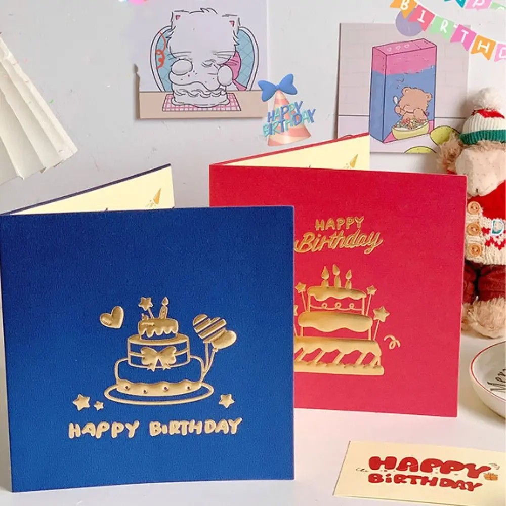 Tarjeta de cumpleaños plegable 3D con sobre y mensaje para niños - imagen 3
