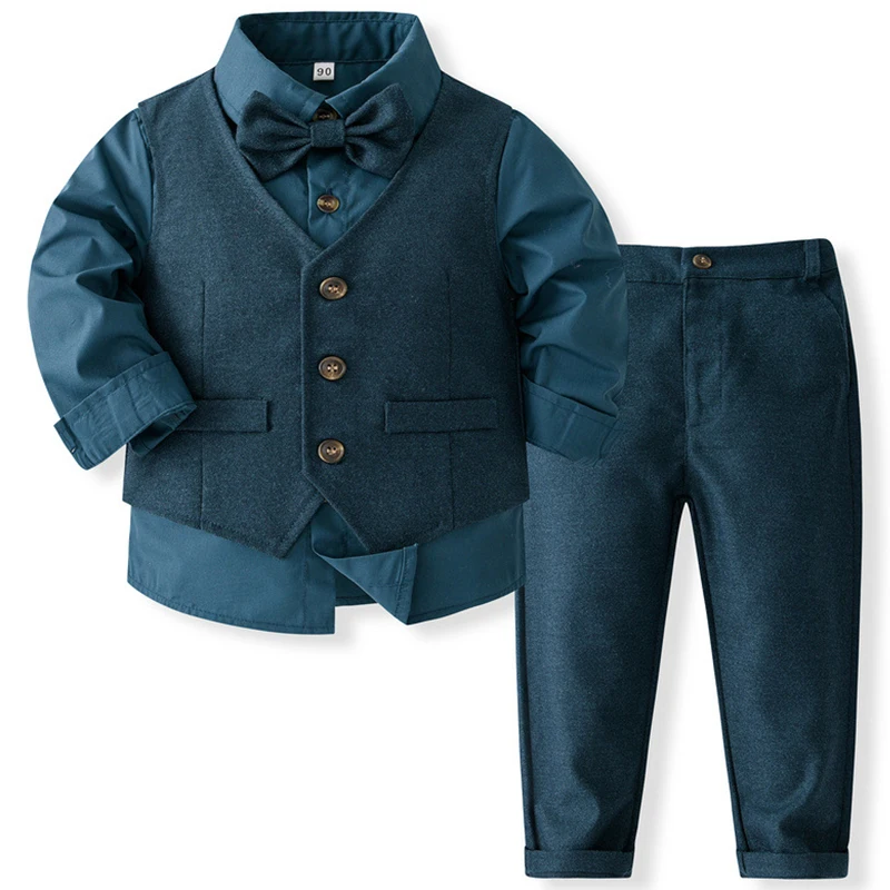 Conjunto bebé niño Gentieman primavera-otoño con chaleco y corbata